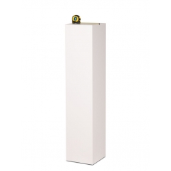 Socle MDF blanc satiné | Colonne blanc décorative | Pilier blanc