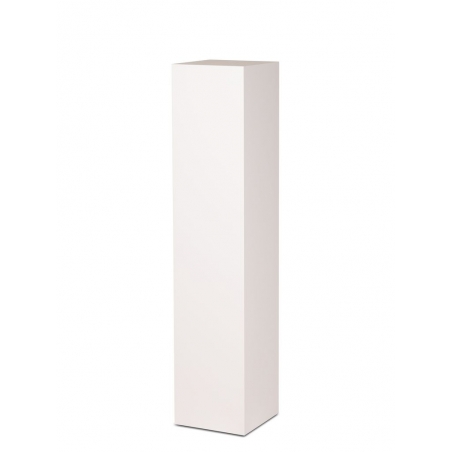Socle MDF blanc satiné | Colonne blanc décorative | Pilier blanc