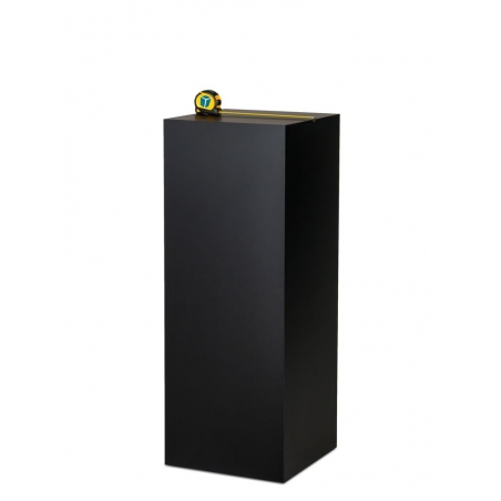 Socle MDF noir satiné / | Colonne noir décorative | Pilier noir Socle MDF noir satiné / | Colonne noir décorative | Pilier noir
