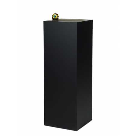 Socle En Bois Peint Noir Satiné - Dimensions 12,3 X 8 Cm - Pour Figurine Ou Maquette - Occasion Très Bon état
