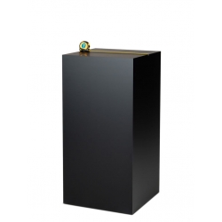 Socle MDF noir satiné / | Colonne noir décorative | Pilier noir