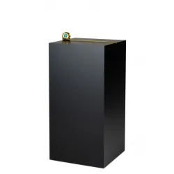 Socle MDF noir satiné / | Colonne noir décorative | Pilier noir