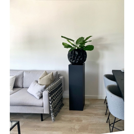 Socle MDF noir satiné / | Colonne noir décorative | Pilier noir Socle MDF noir satiné / | Colonne noir décorative | Pilier noir