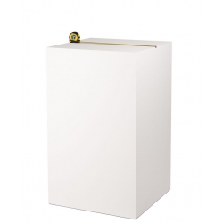 Socle MDF blanc brillant | Colonne blanc décorative | Pilier blanc