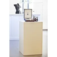 Socle MDF blanc satiné | Colonne blanc décorative | Pilier blanc