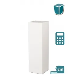 Socle MDF blanc brillant | Colonne blanc décorative | Pilier blanc