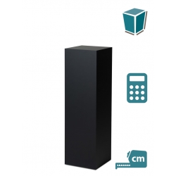 Socle MDF noir satiné / | Colonne noir décorative | Pilier noir