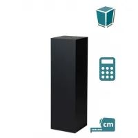 Socle MDF noir brillant / | Colonne noir décorative | Pilier noir