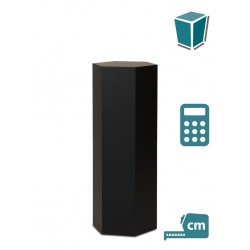 Hexagone socle, noi, sur mesure