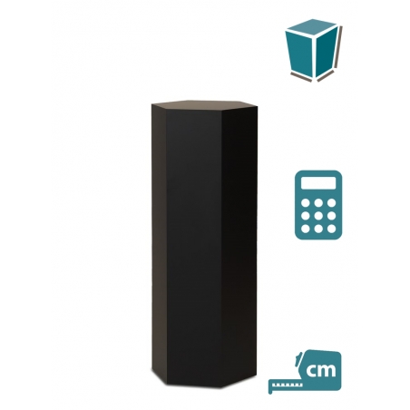 Hexagone socle, noi, sur mesure
