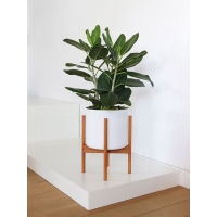 Socle MDF blanc satiné | Colonne blanc décorative | Pilier blanc