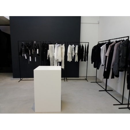 Socle MDF blanc satiné | Colonne blanc décorative | Pilier blanc