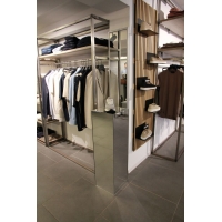 copy of Spiegelsokkel plexiglas, zilver, 30 x 30 x 100 cm (lxLxh)