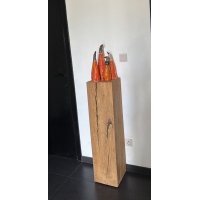 Socle bois de chêne | colonne de chêne | pilier de chêne