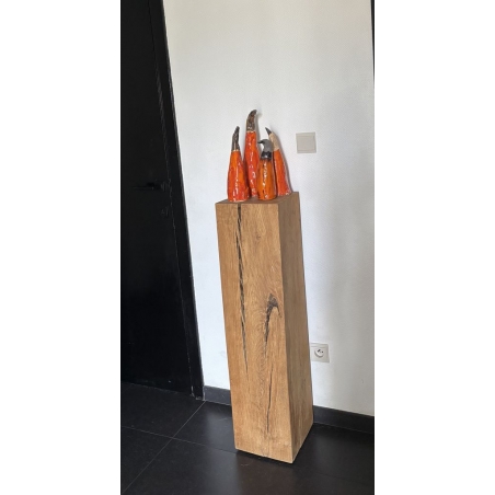 Socle bois de chêne | colonne de chêne | pilier de chêne