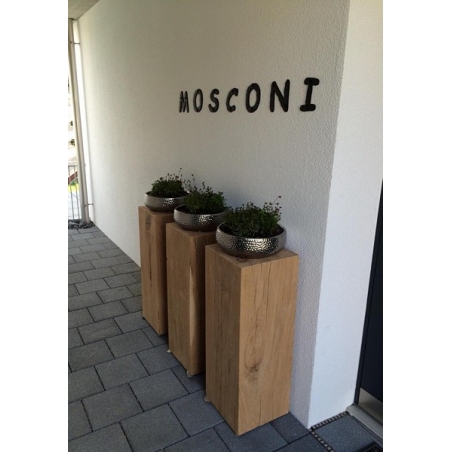 Grande Enfilade Moderne En Chêne Massif Aspect Bois Et Noir "Toly" - 9315