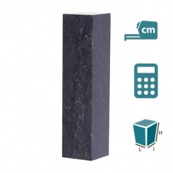 Socle pierre bleue belge, dÃ©polie, coupe d onglet, sur mesure