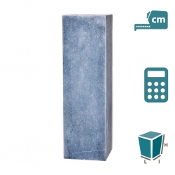 Colonne Pierre Bleu polie, coins a onglet (creux), sur mesure
