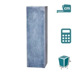 Colonne Pierre Bleu polie, coins a onglet (creux), sur mesure