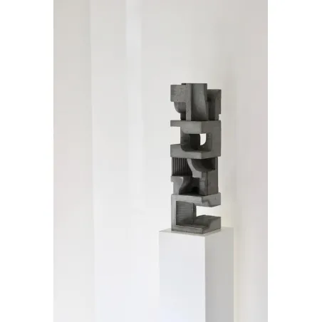 Socle MDF blanc satiné | Colonne blanc décorative | Pilier blanc