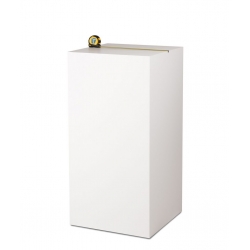 Socle MDF blanc satiné | Colonne blanc décorative | Pilier blanc