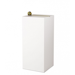 Socle MDF blanc satiné | Colonne blanc décorative | Pilier blanc