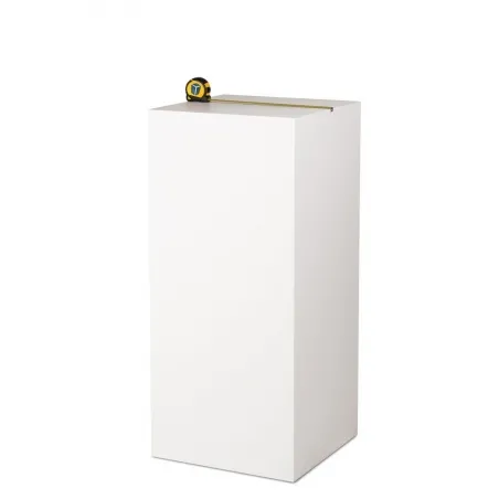Socle MDF blanc satiné | Colonne blanc décorative | Pilier blanc