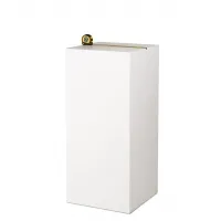 Socle MDF blanc satiné | Colonne blanc décorative | Pilier blanc