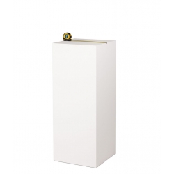 Socle MDF blanc satiné | Colonne blanc décorative | Pilier blanc