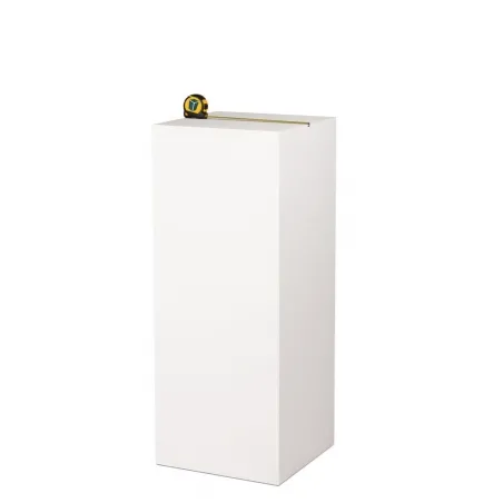 Socle MDF blanc satiné | Colonne blanc décorative | Pilier blanc