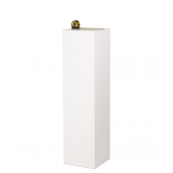 Socle MDF blanc satiné | Colonne blanc décorative | Pilier blanc