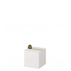Socle MDF blanc satiné | Colonne blanc décorative | Pilier blanc