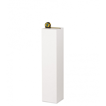 Socle MDF blanc satiné | Colonne blanc décorative | Pilier blanc