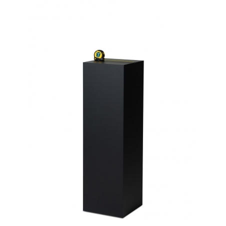 Socle MDF noir satiné / | Colonne noir décorative | Pilier noir