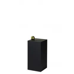 Socle MDF noir satiné / | Colonne noir décorative | Pilier noir