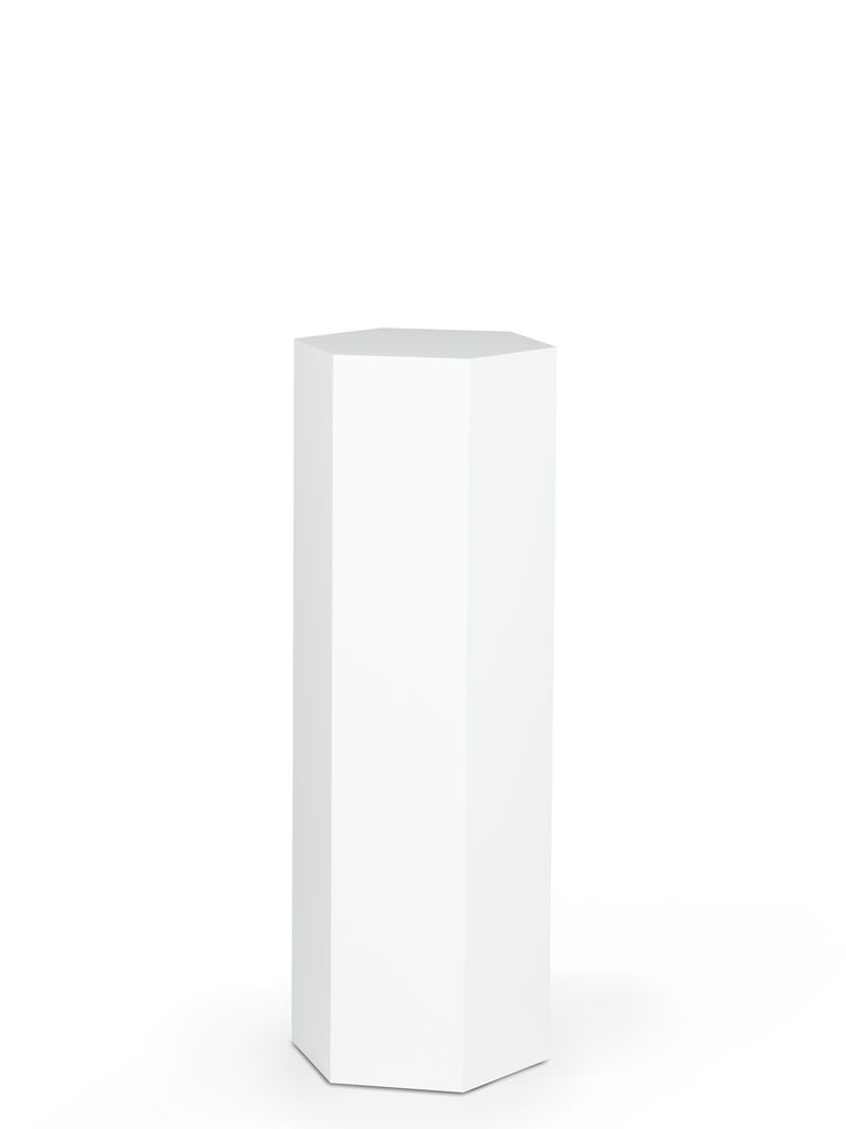 Hexagone socle, blanc